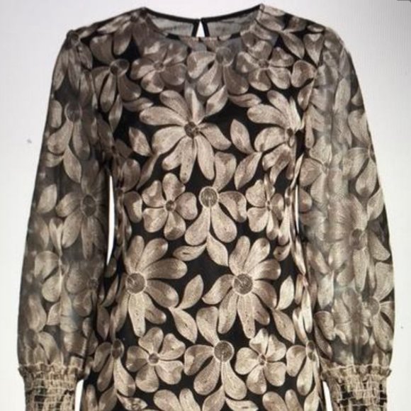 Trina Turk Wine Country Vinology Embroidery Sheath Dress Size 4 NWT - Picture 4 of 7